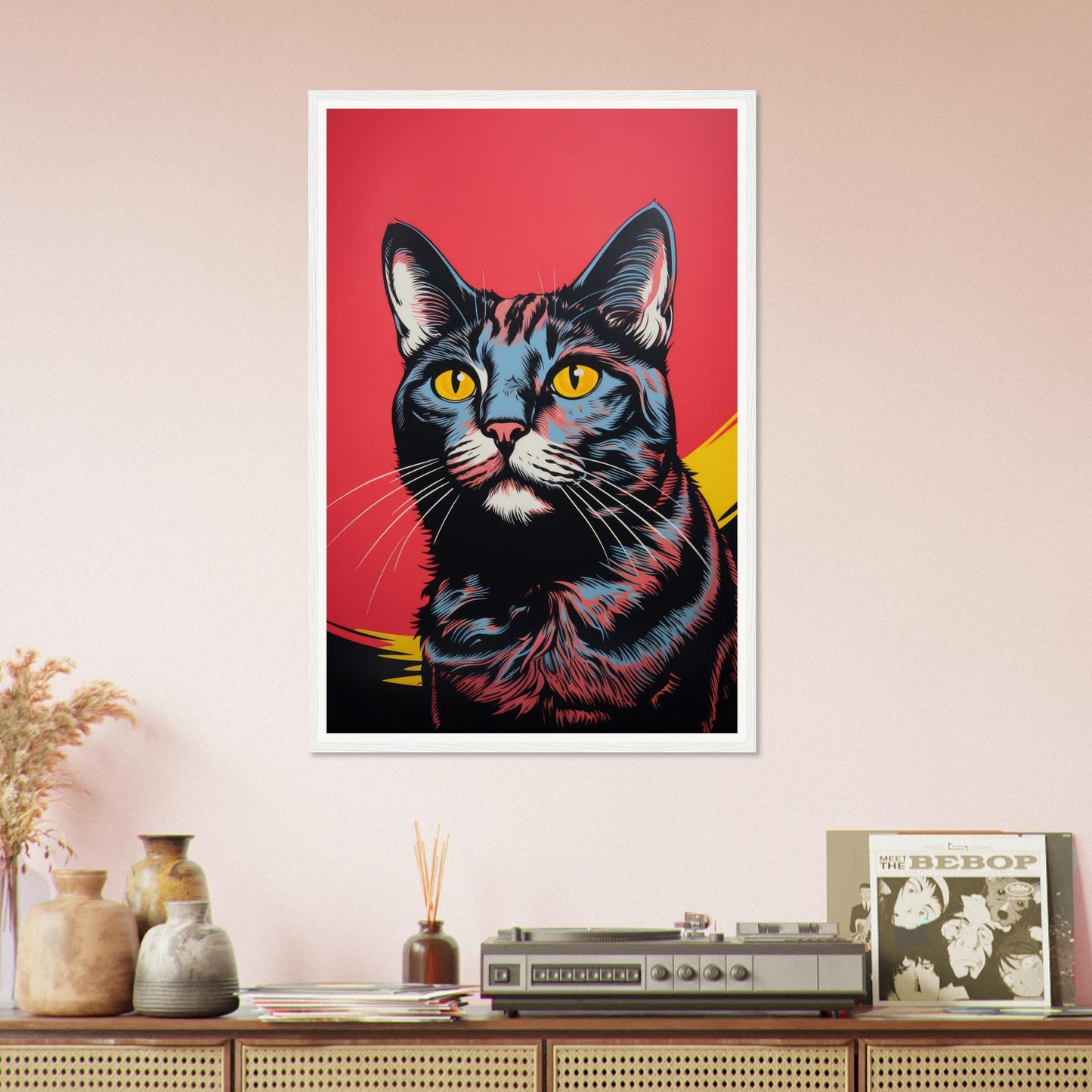 Retro Pop Art Cat - Matte Archival Poster