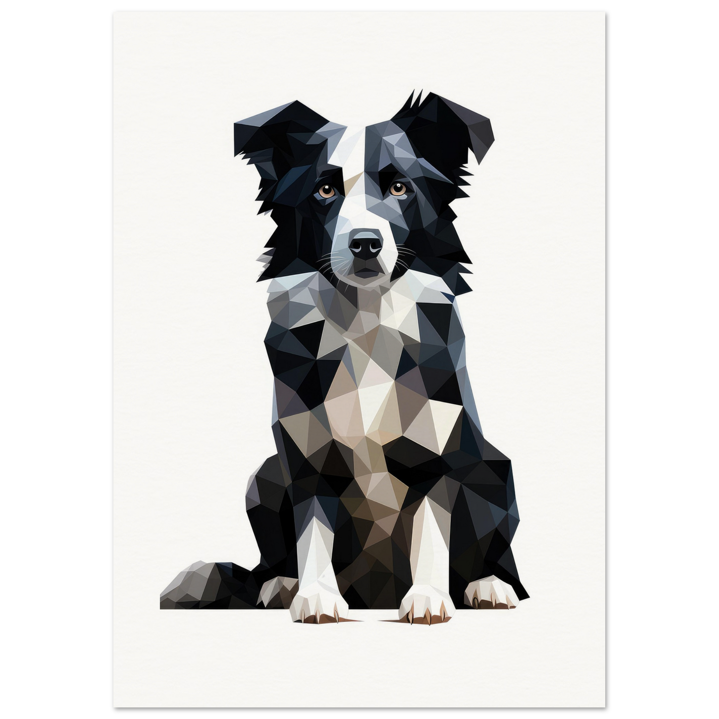 Crystal Border Collie - Matte Archival Poster