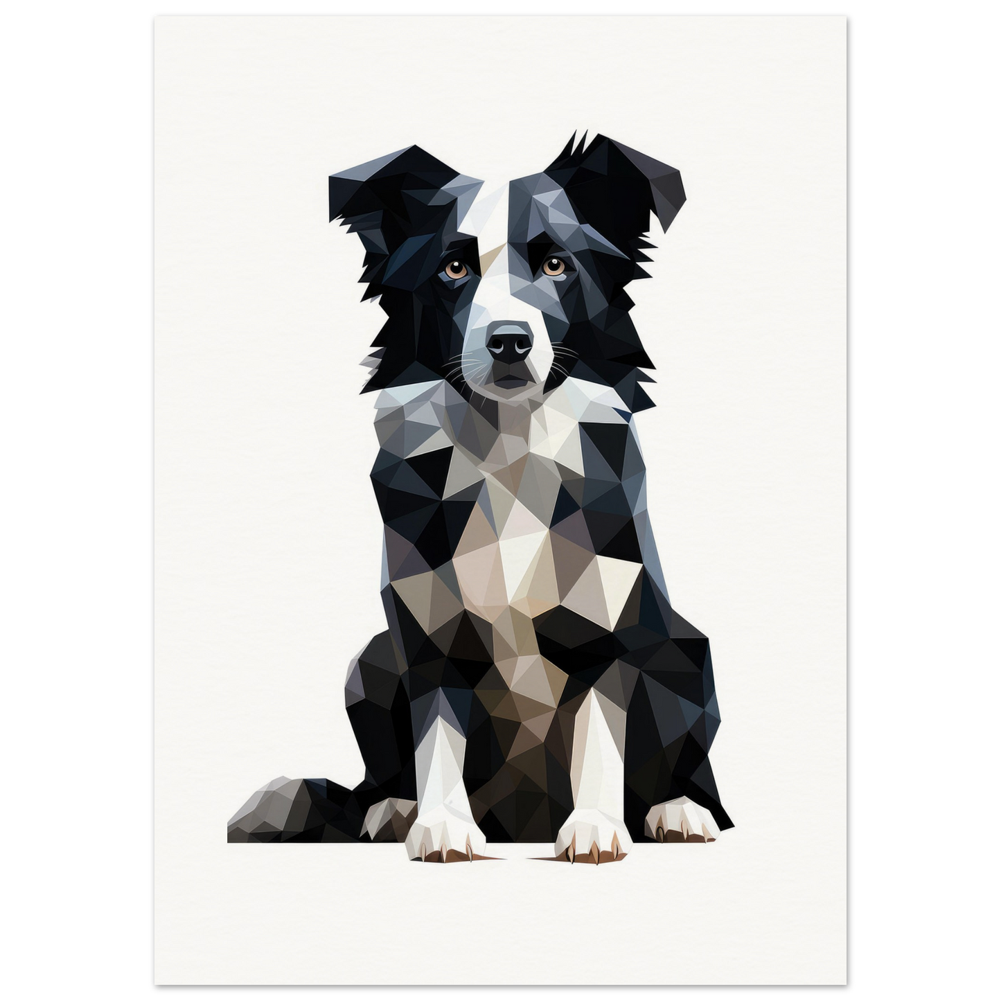 Crystal Border Collie - Matte Archival Poster