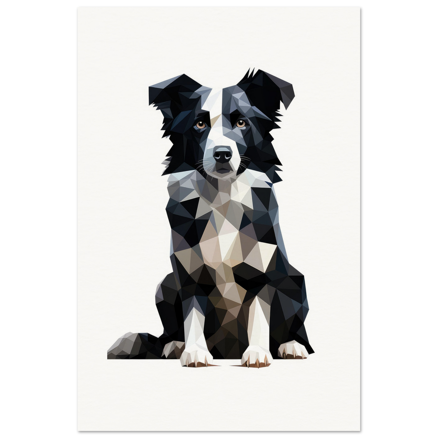 Crystal Border Collie - Matte Archival Poster