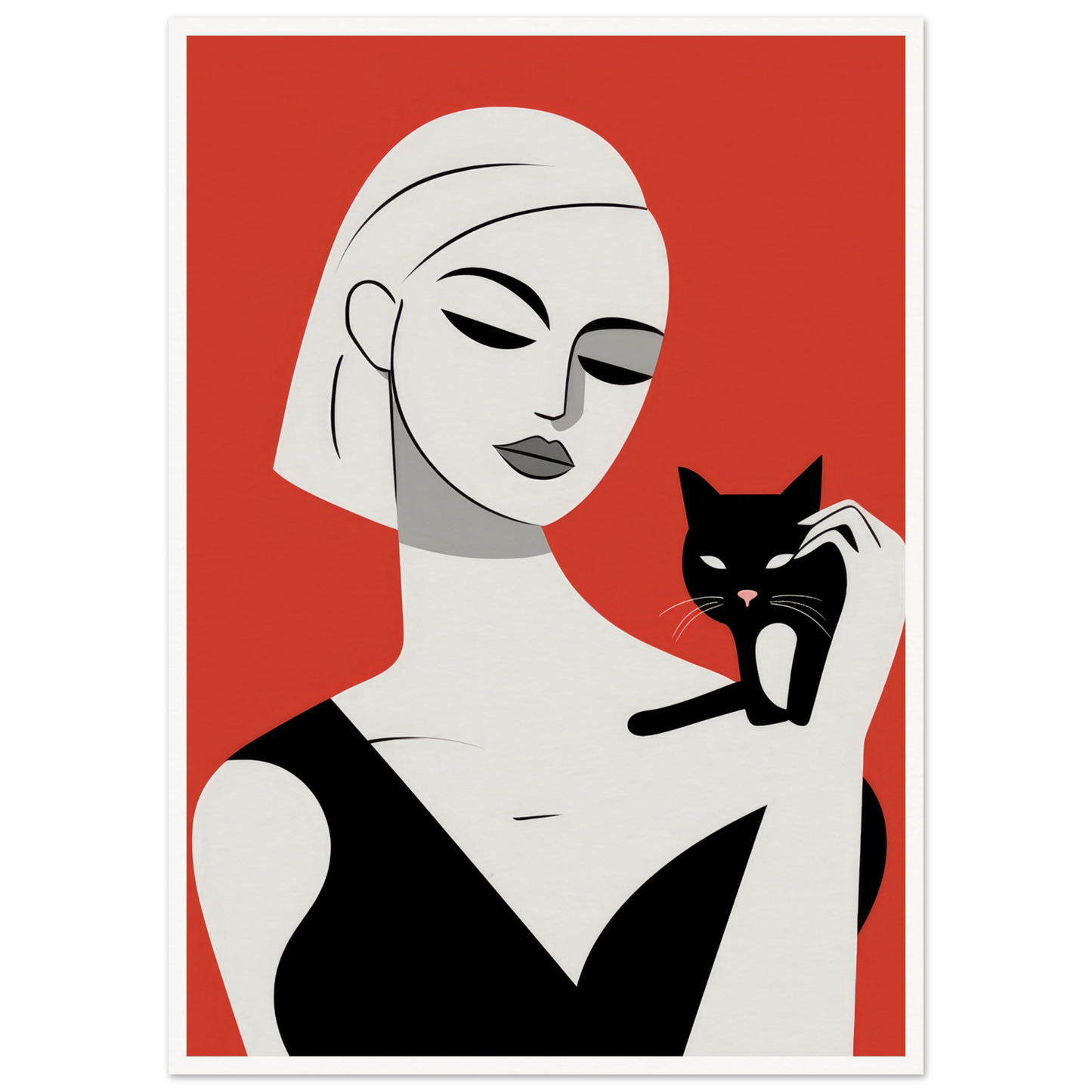 Shoulder Cat - Matte Archival Poster