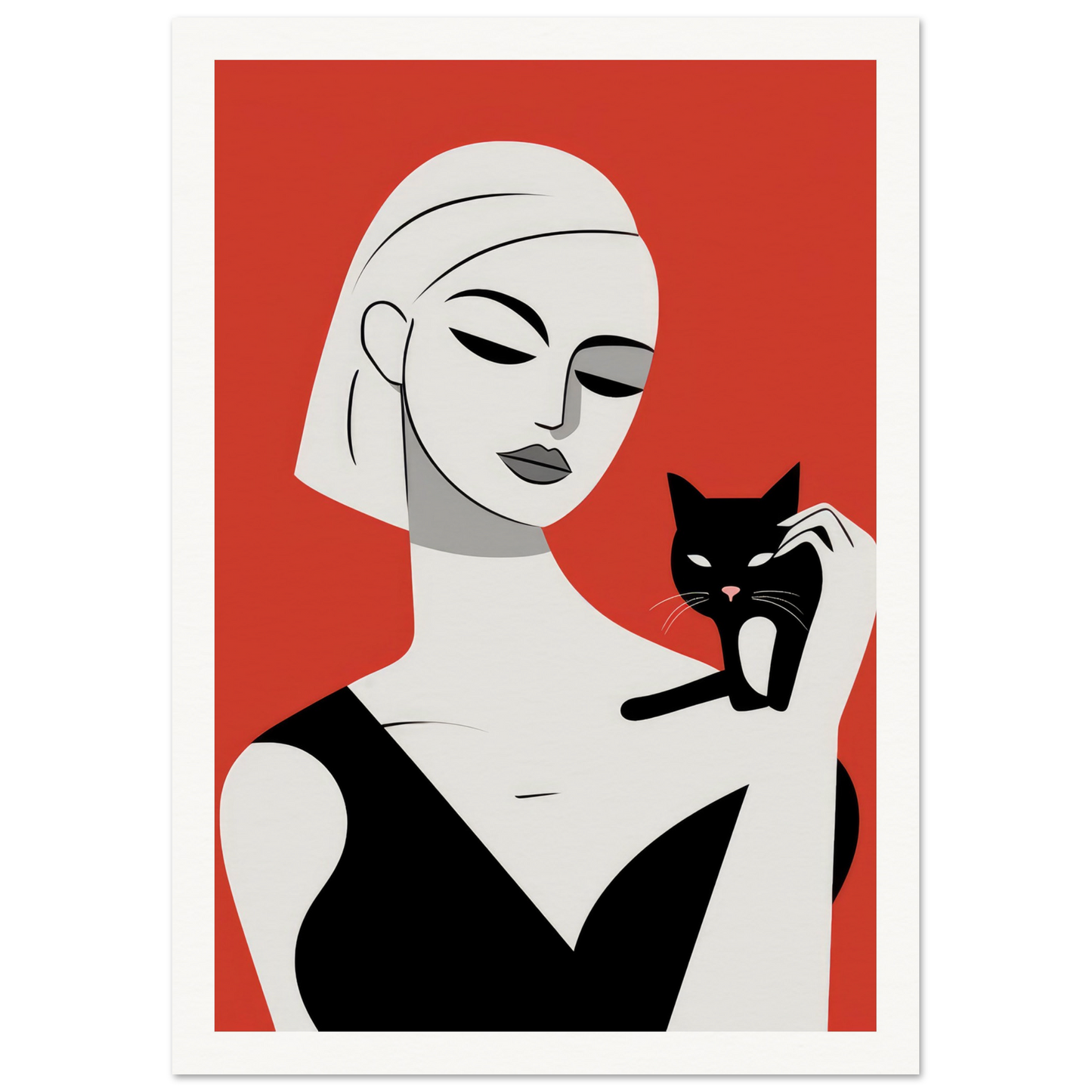 Shoulder Cat - Matte Archival Poster