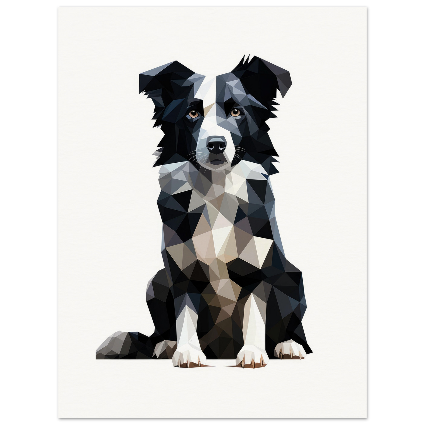 Crystal Border Collie - Matte Archival Poster