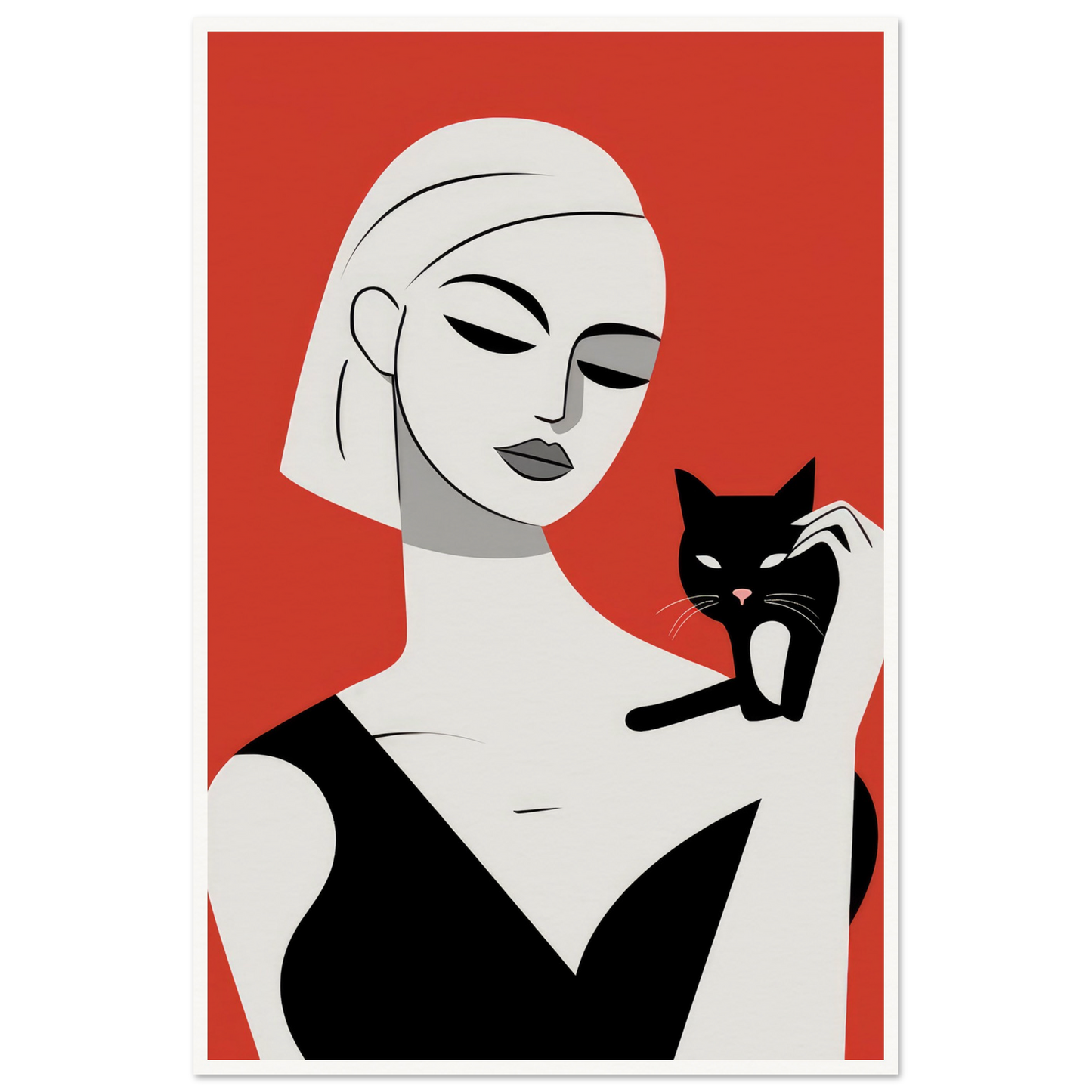 Shoulder Cat - Matte Archival Poster
