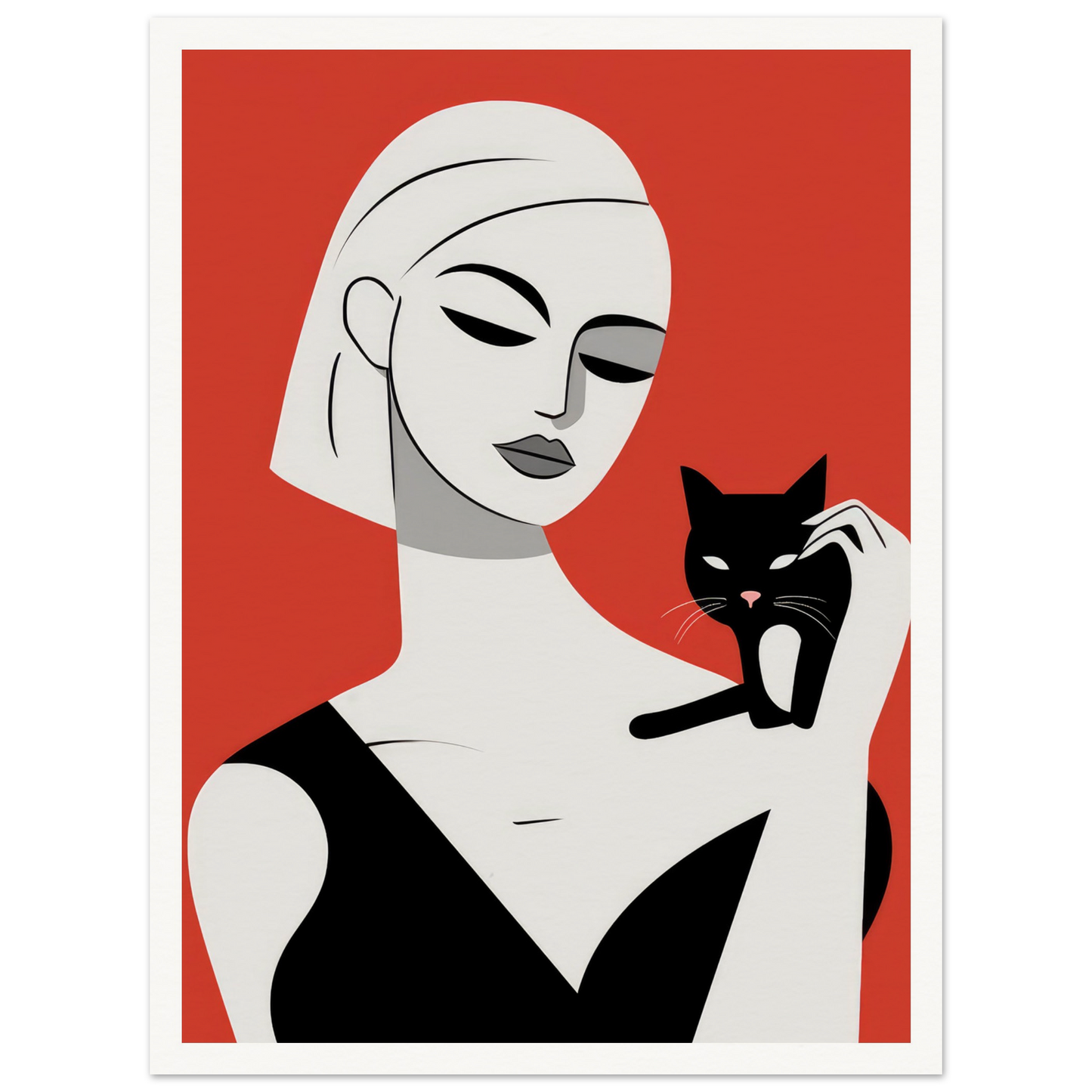 Shoulder Cat - Matte Archival Poster