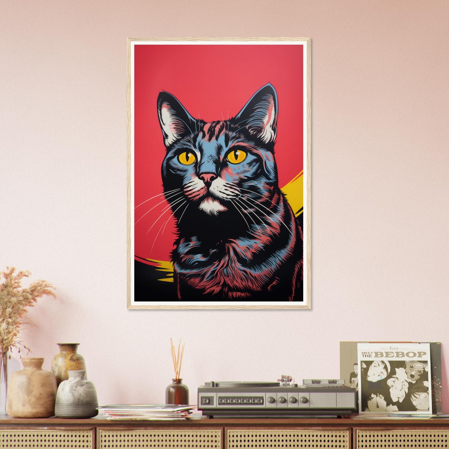 Retro Pop Art Cat - Matte Archival Poster