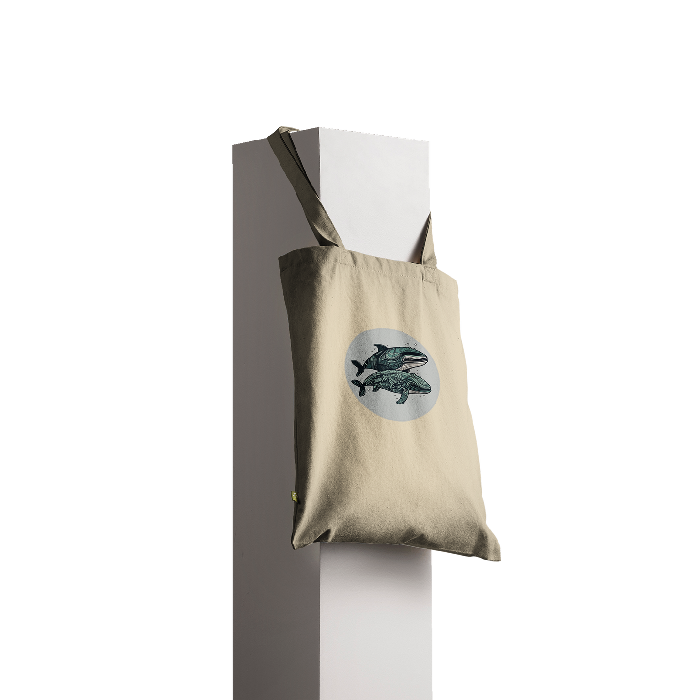 Pair Of Whales (Vintage) - Cotton Tote Bag