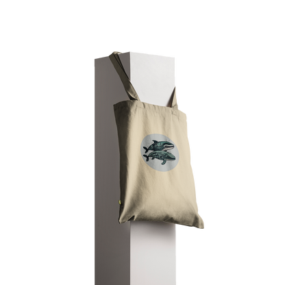 Pair Of Whales (Vintage) - Cotton Tote Bag