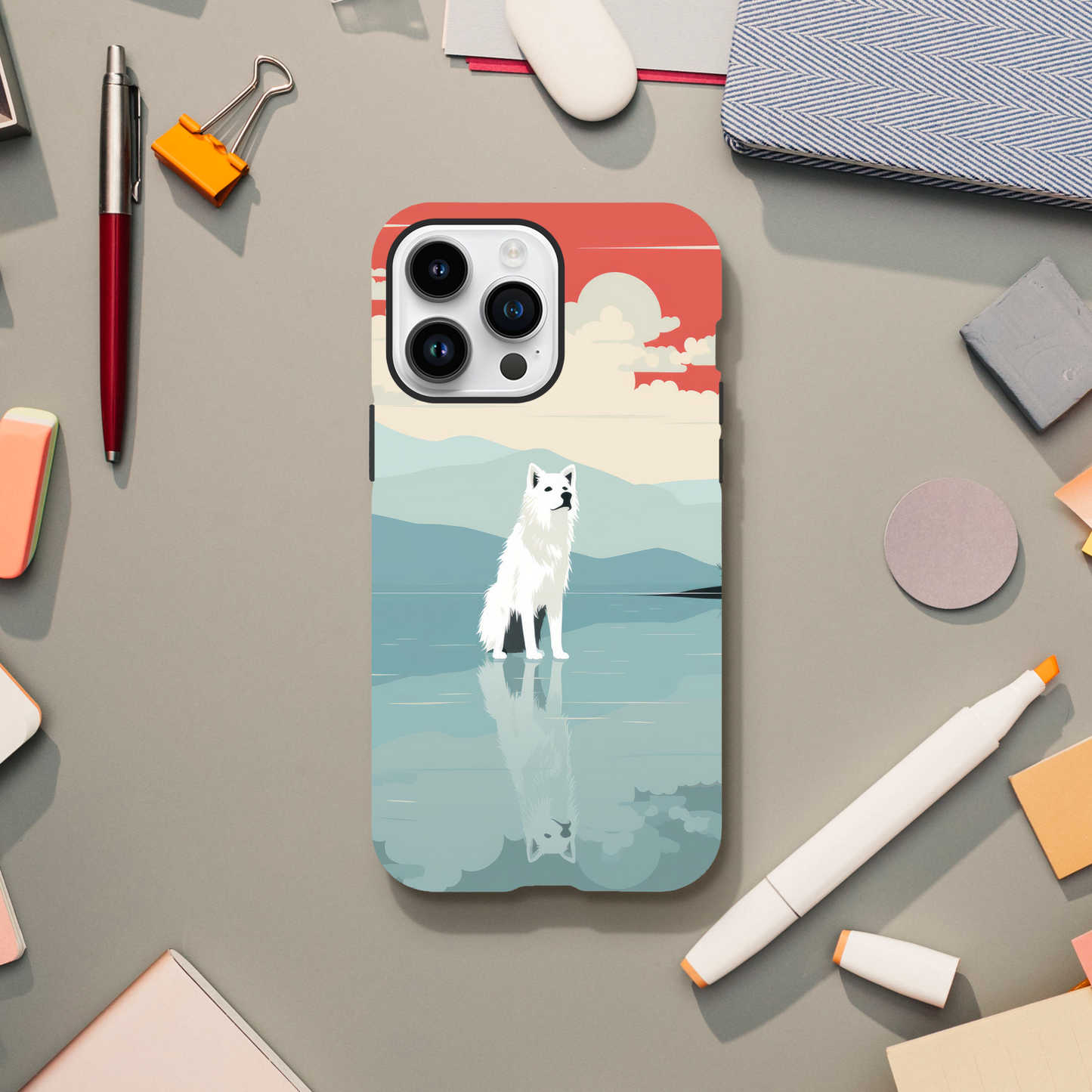White Wolf Lake - iPhone Tough Case