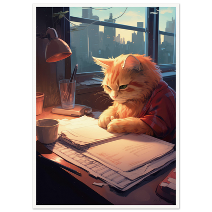 Studying Hard - Matte Archival Poster