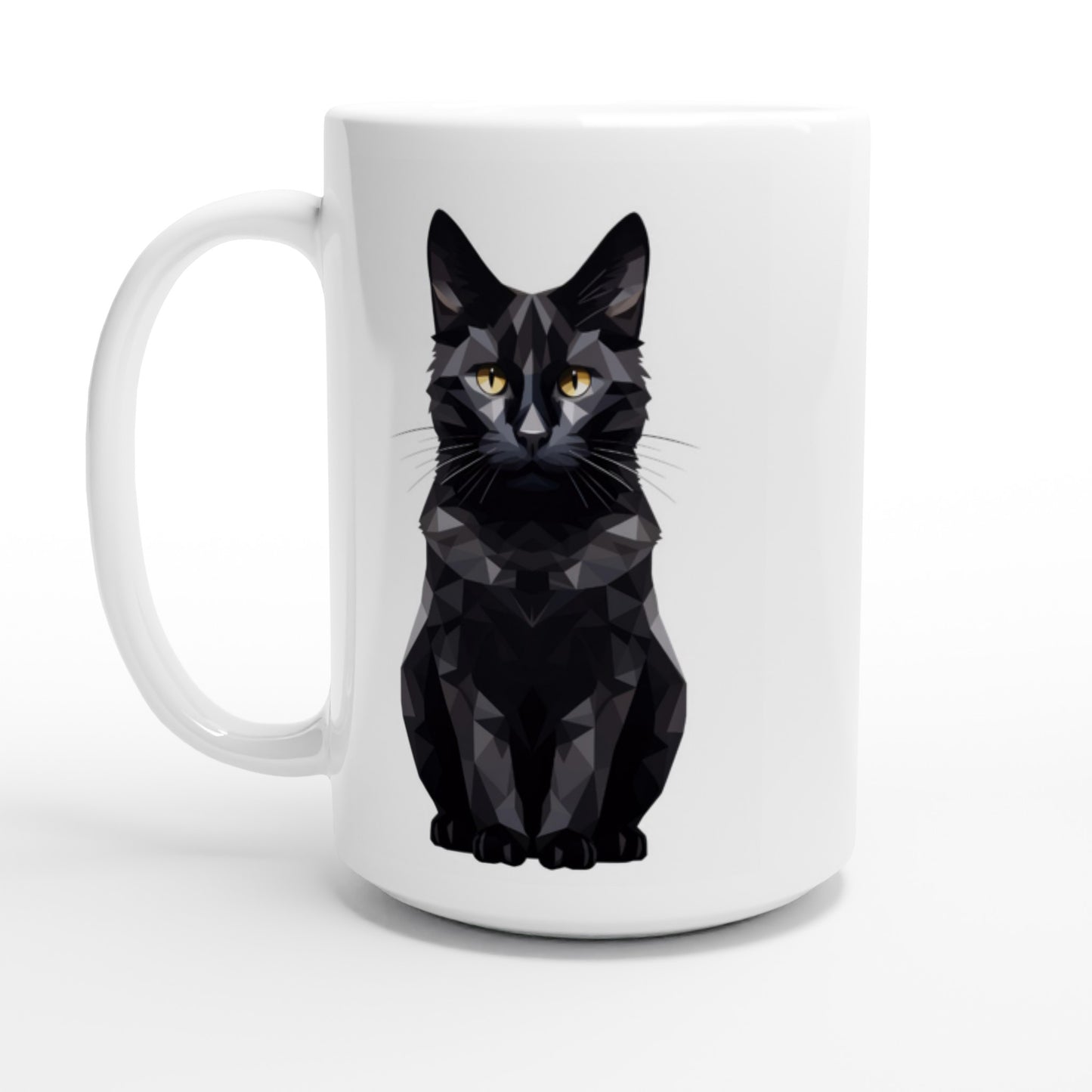 Crystal Black Domestic Shorthair - Ceramic Coffee Mug