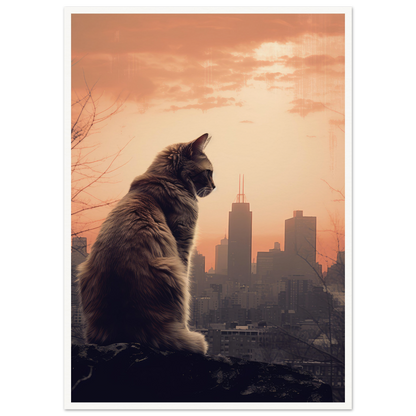 Skyline Cat - Matte Archival Poster