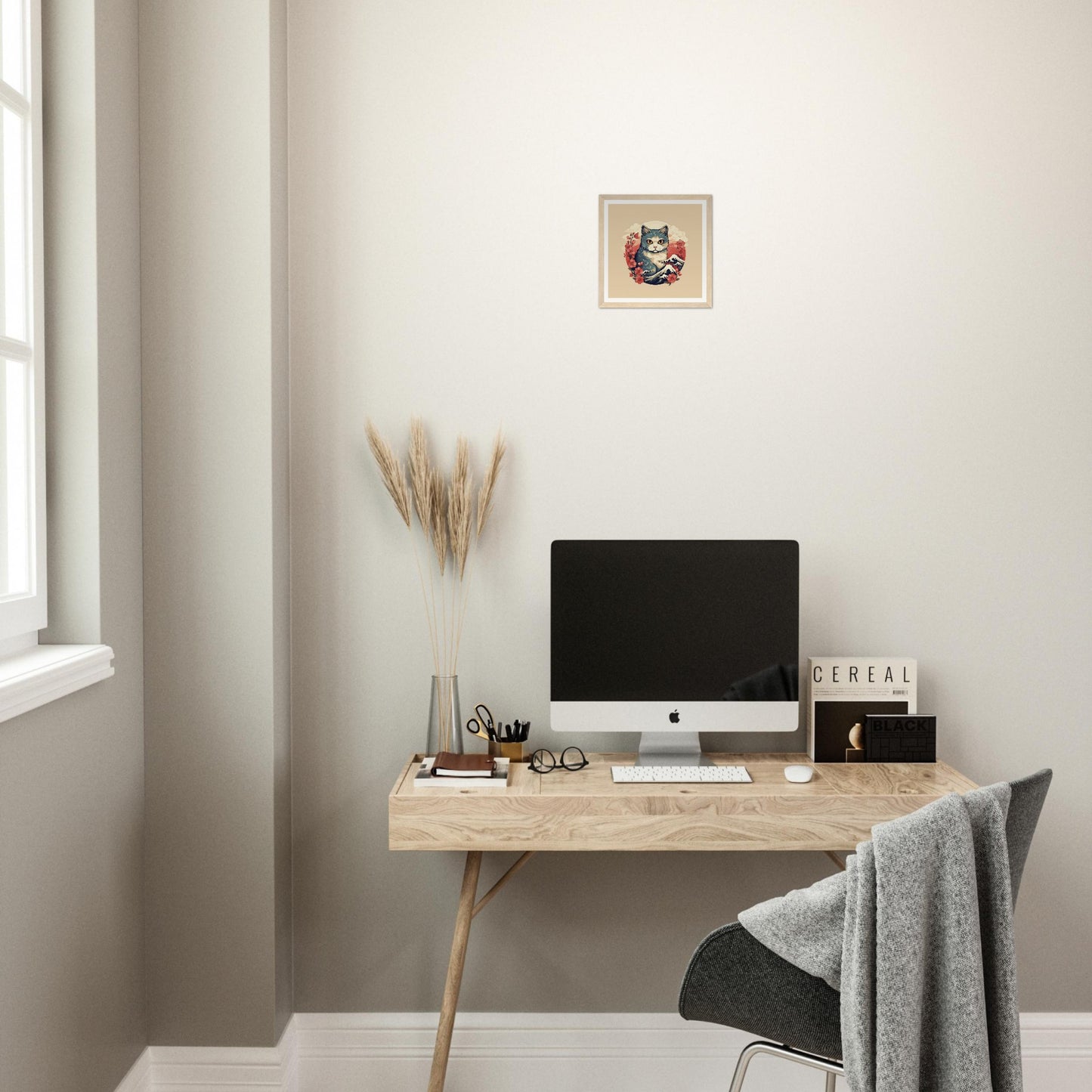 Floral Cat - Matte Archival Poster