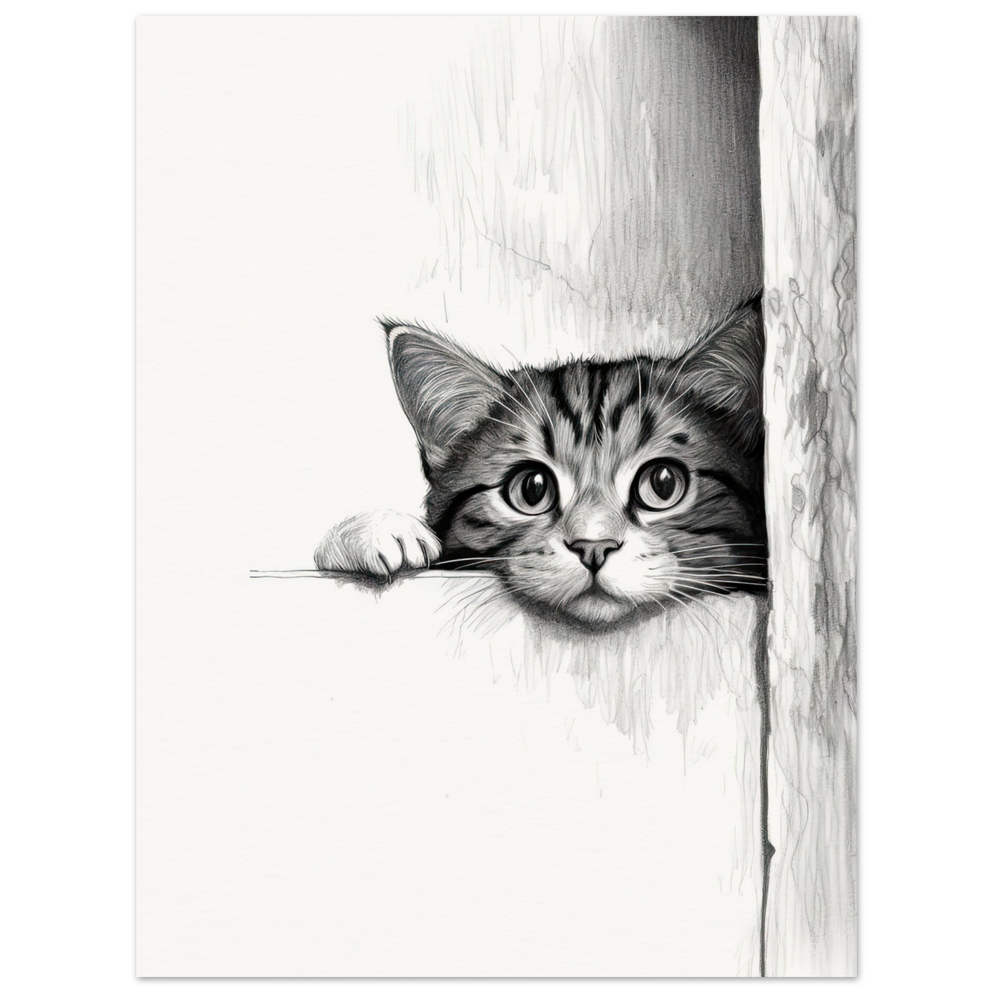 Peeking Out - Matte Archival Poster