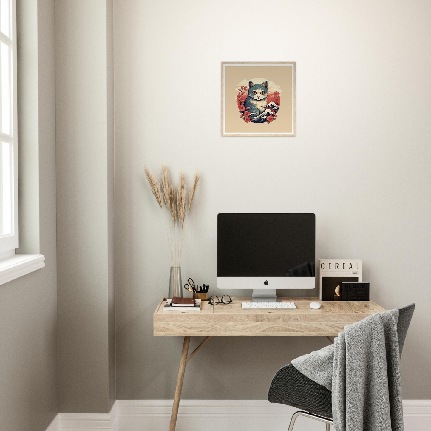Floral Cat - Matte Archival Poster