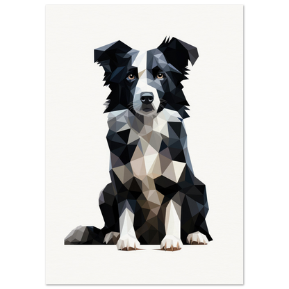 Crystal Border Collie - Matte Archival Poster