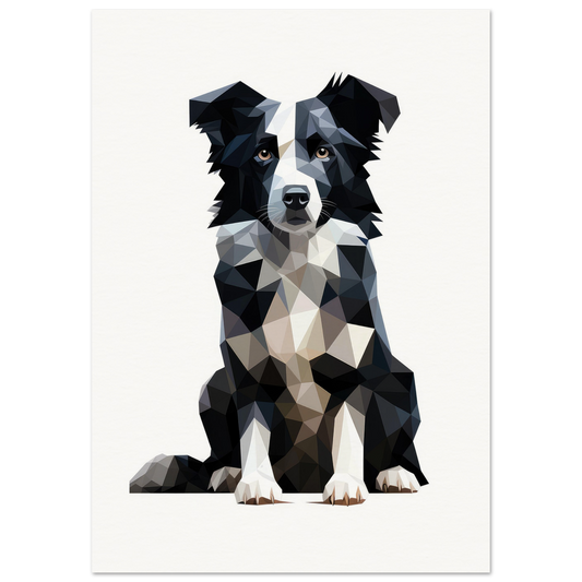 Crystal Border Collie - Matte Archival Poster
