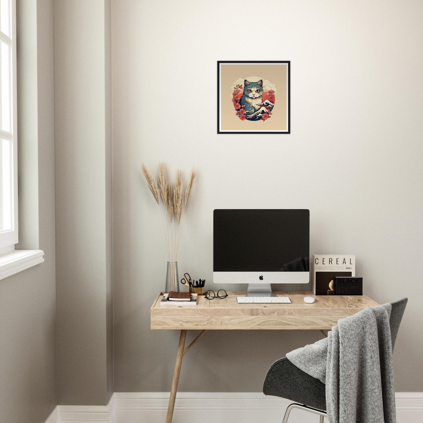 Floral Cat - Matte Archival Poster