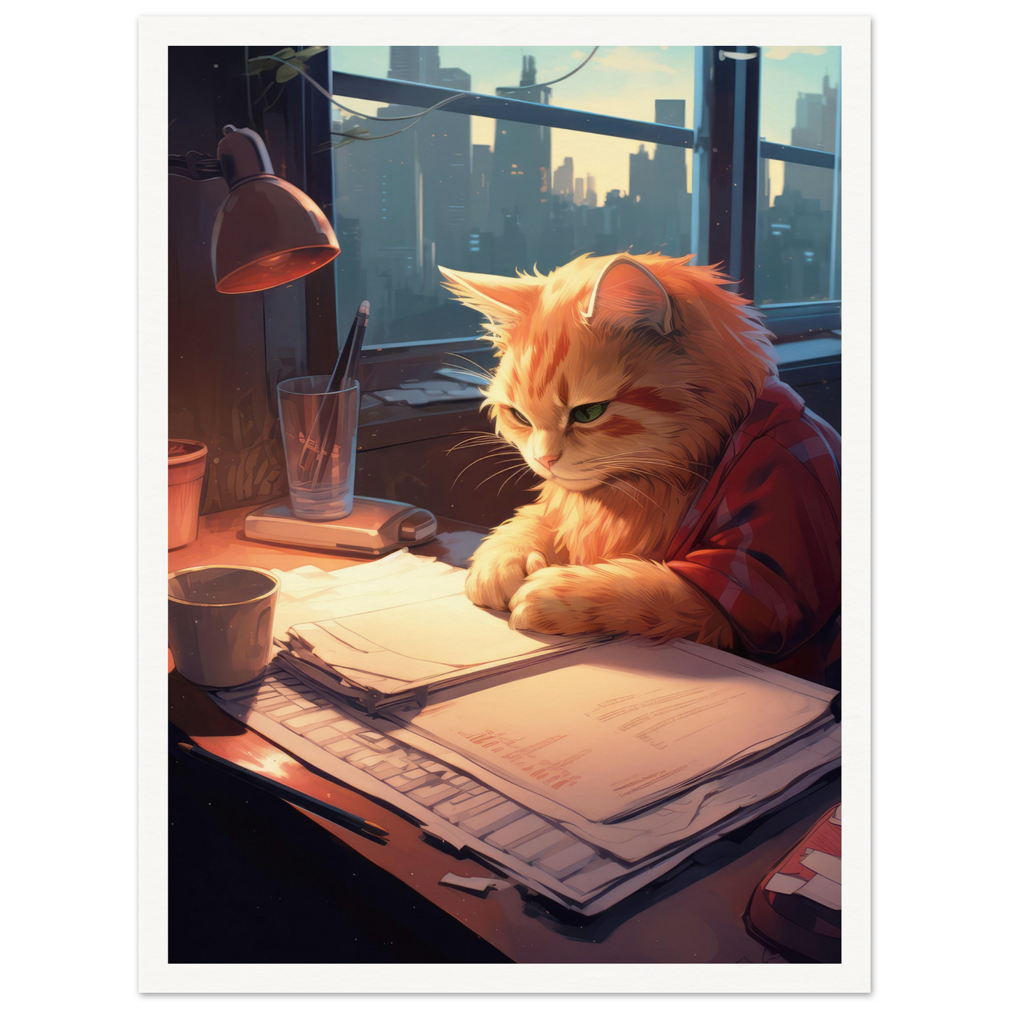 Studying Hard - Matte Archival Poster