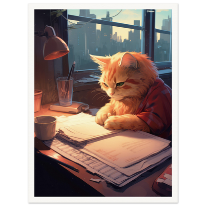Studying Hard - Matte Archival Poster