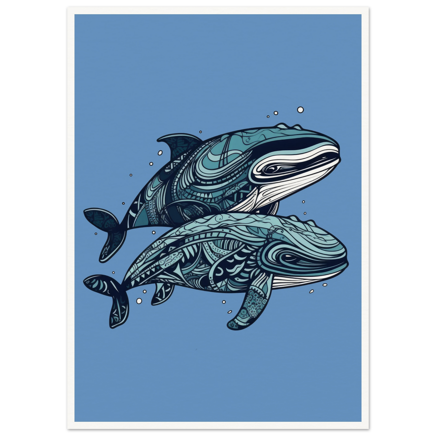 Pair Of Whales - Matte Archival Poster