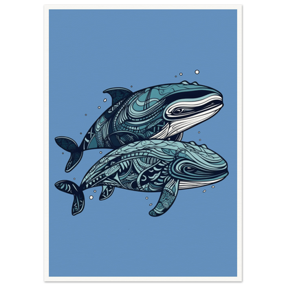 Pair Of Whales - Matte Archival Poster