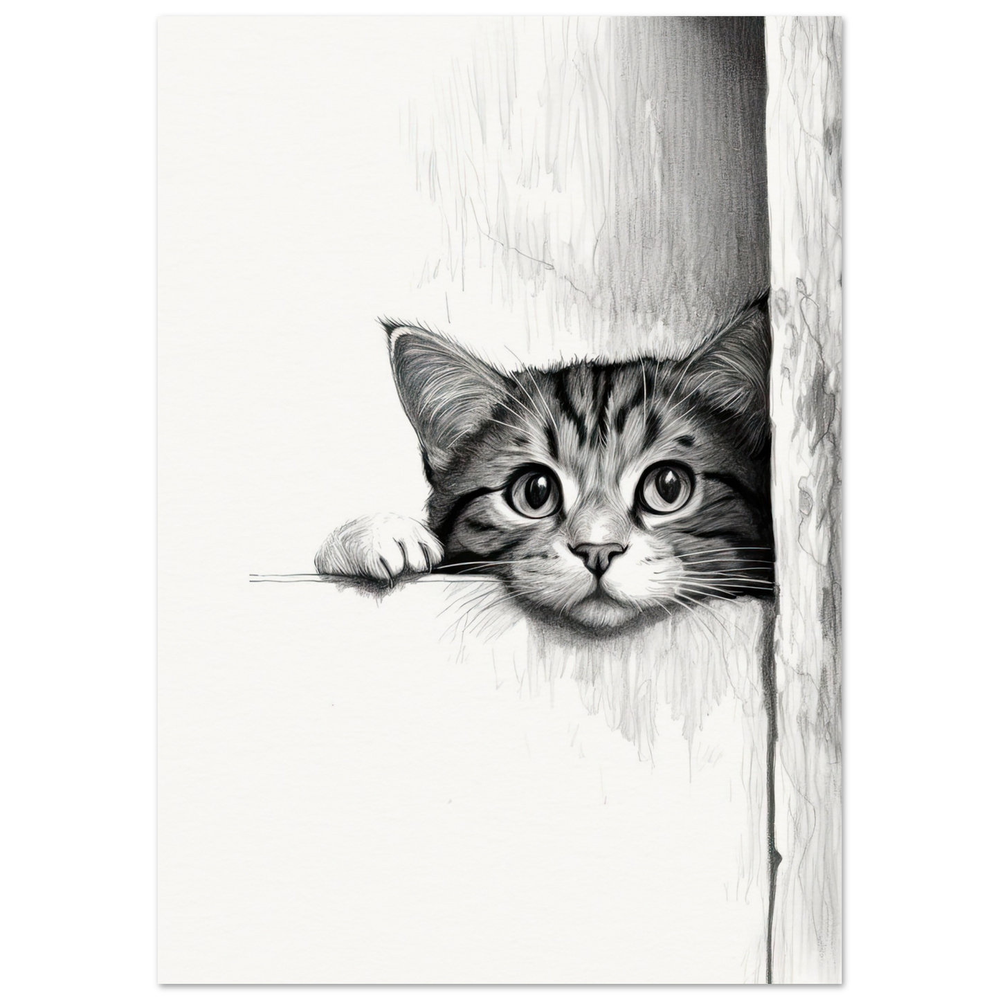 Peeking Out - Matte Archival Poster