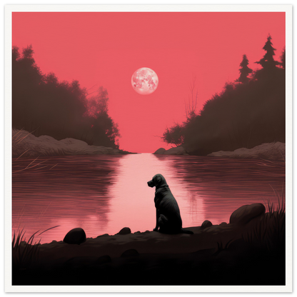 Red Moon River - Matte Archival Poster