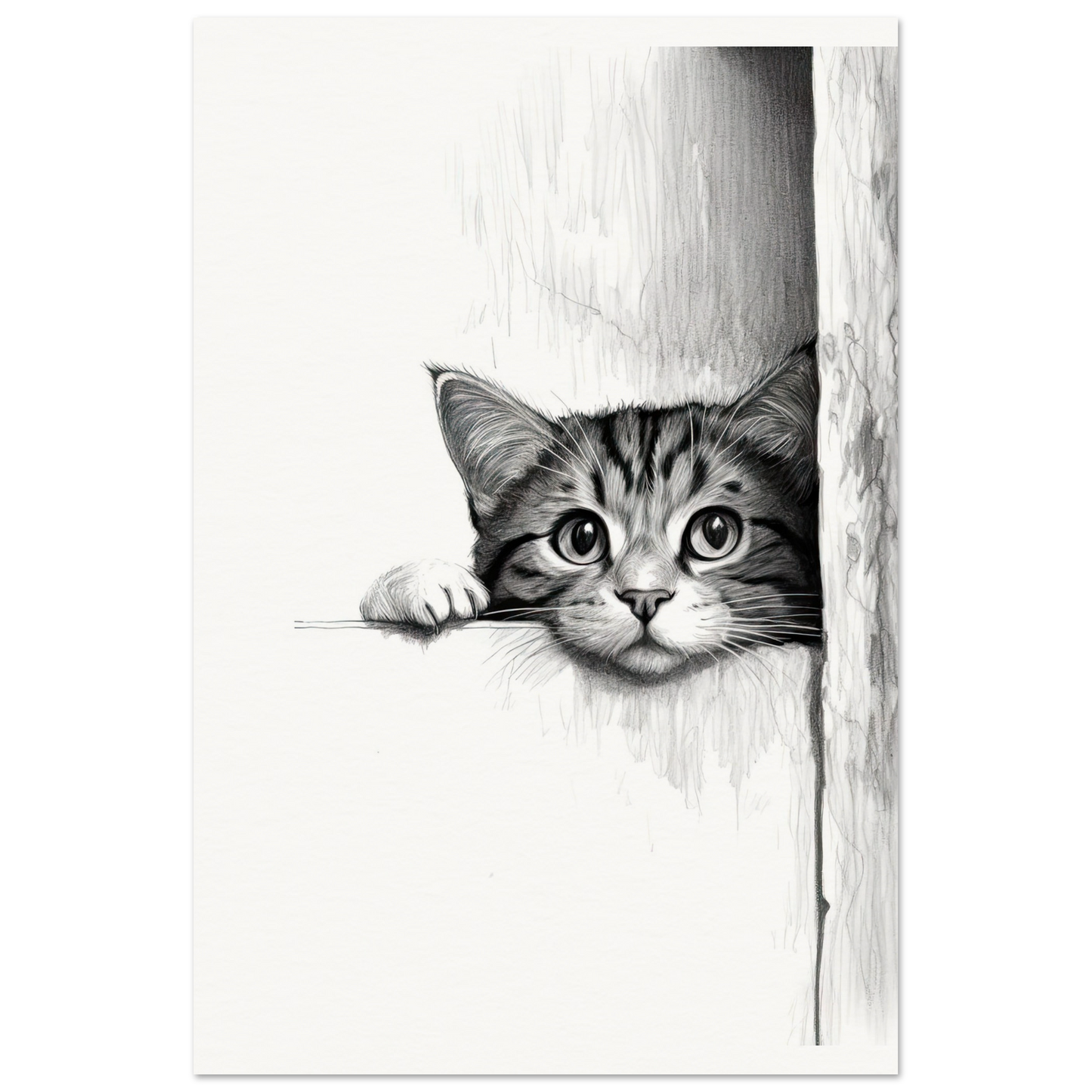Peeking Out - Matte Archival Poster