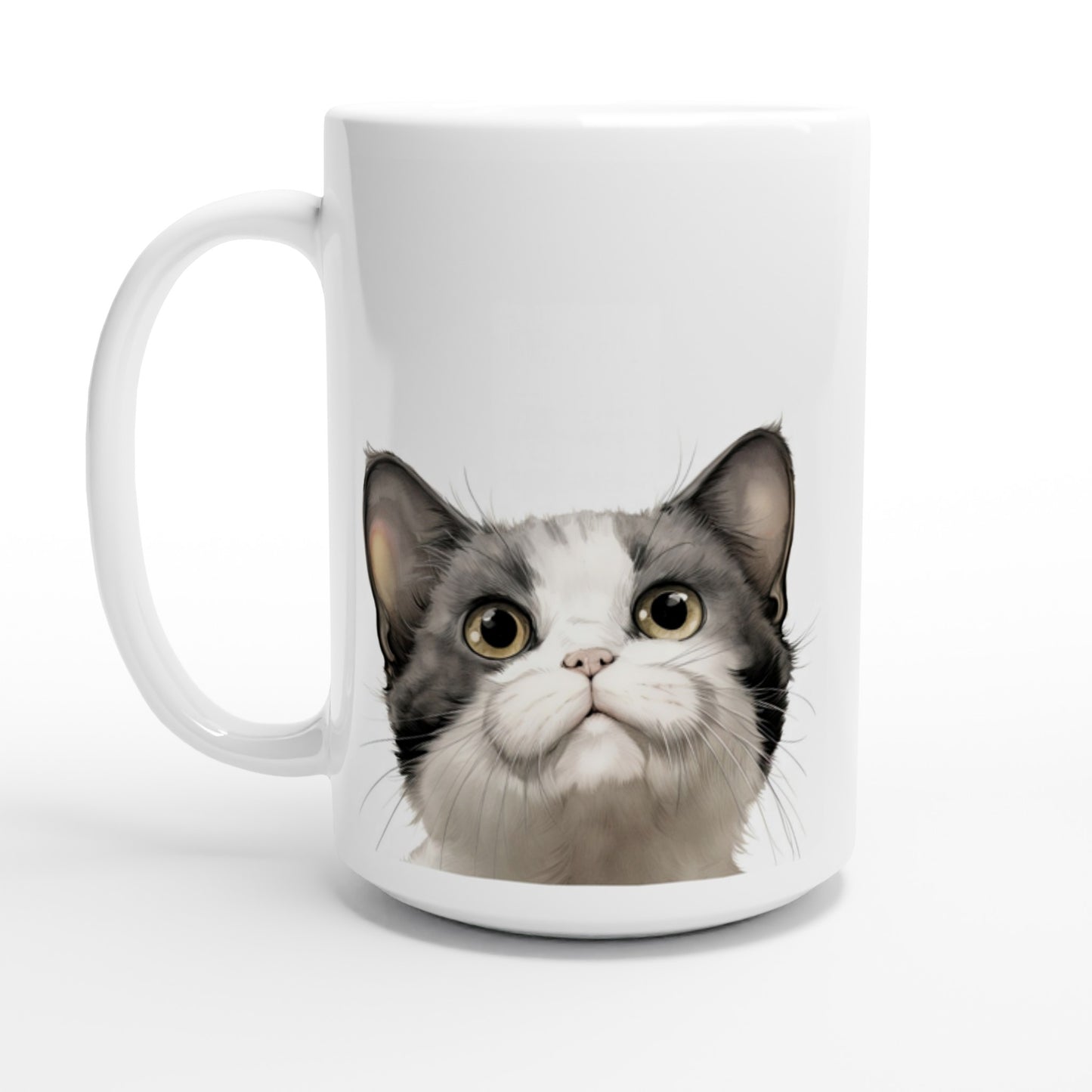 Curious Kitty - Ceramic Coffee Mug