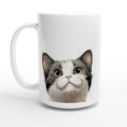 Curious Kitty - Ceramic Coffee Mug