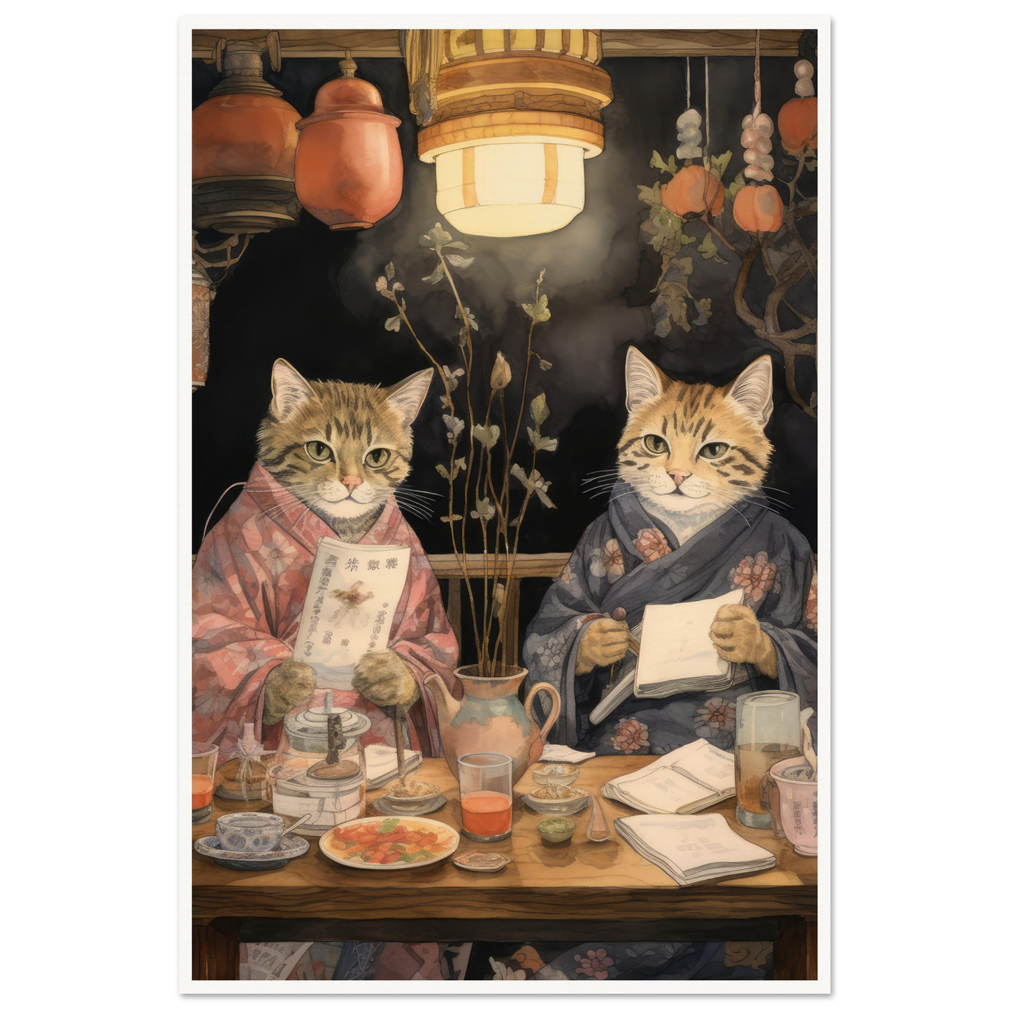 Izakaya Cats - Matte Archival Poster