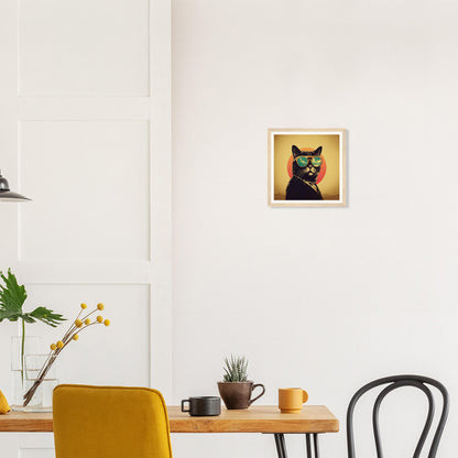 Retro Cool Cat - Matte Archival Poster
