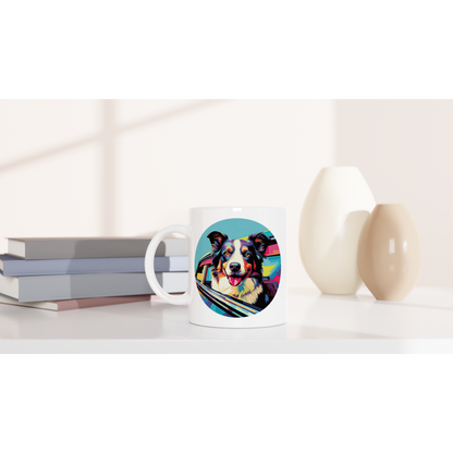 Pop Art Border Collie - Ceramic Coffee Mug