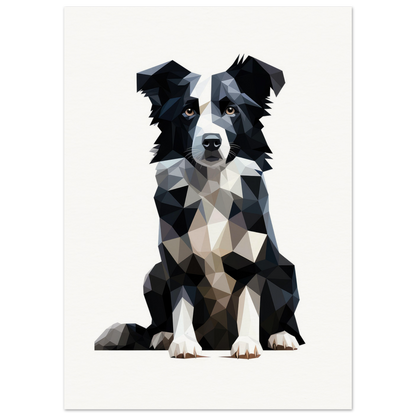 Crystal Border Collie - Matte Archival Poster