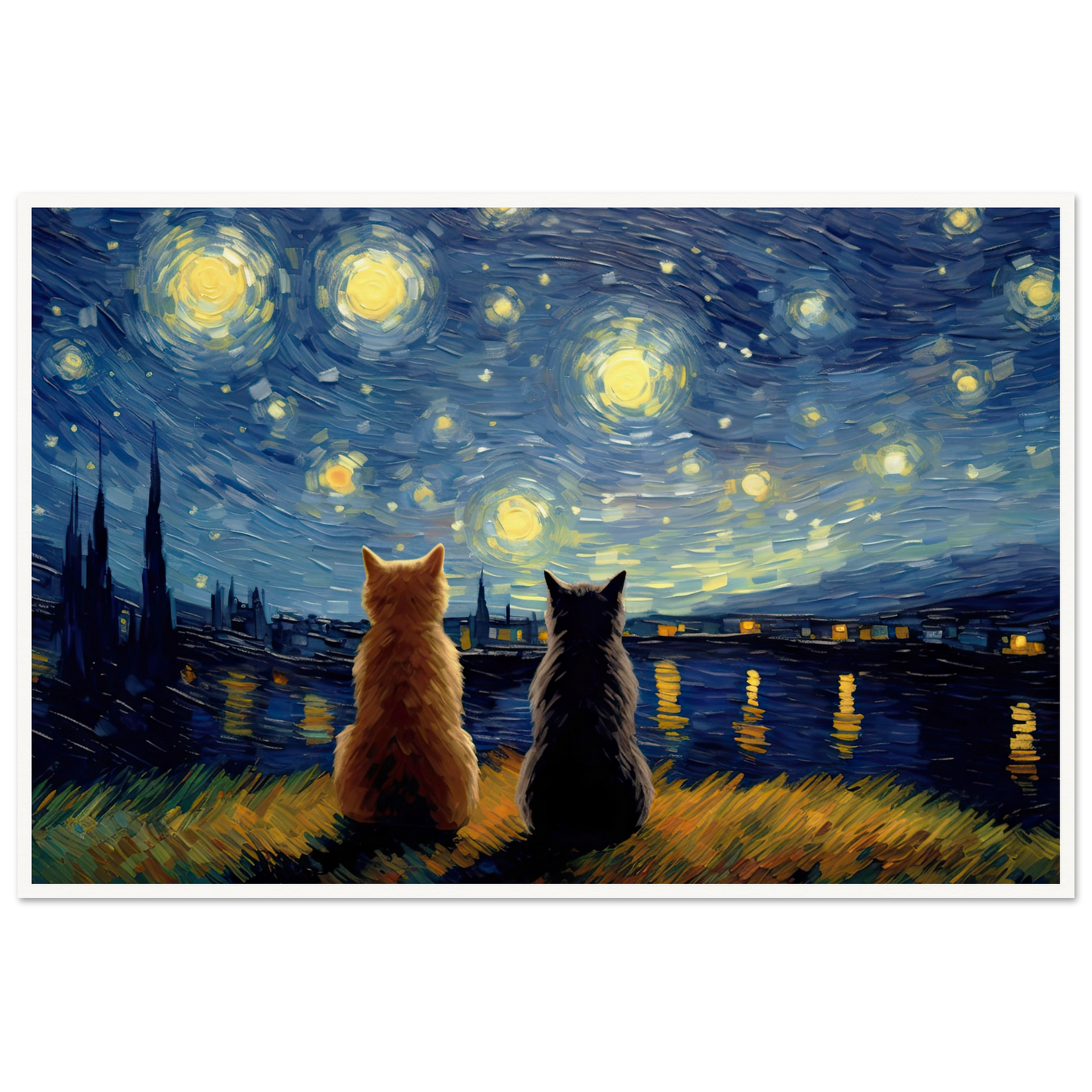 Purry Night - Matte Archival Poster