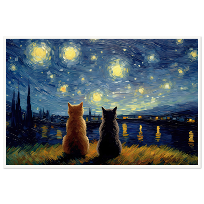 Purry Night - Matte Archival Poster