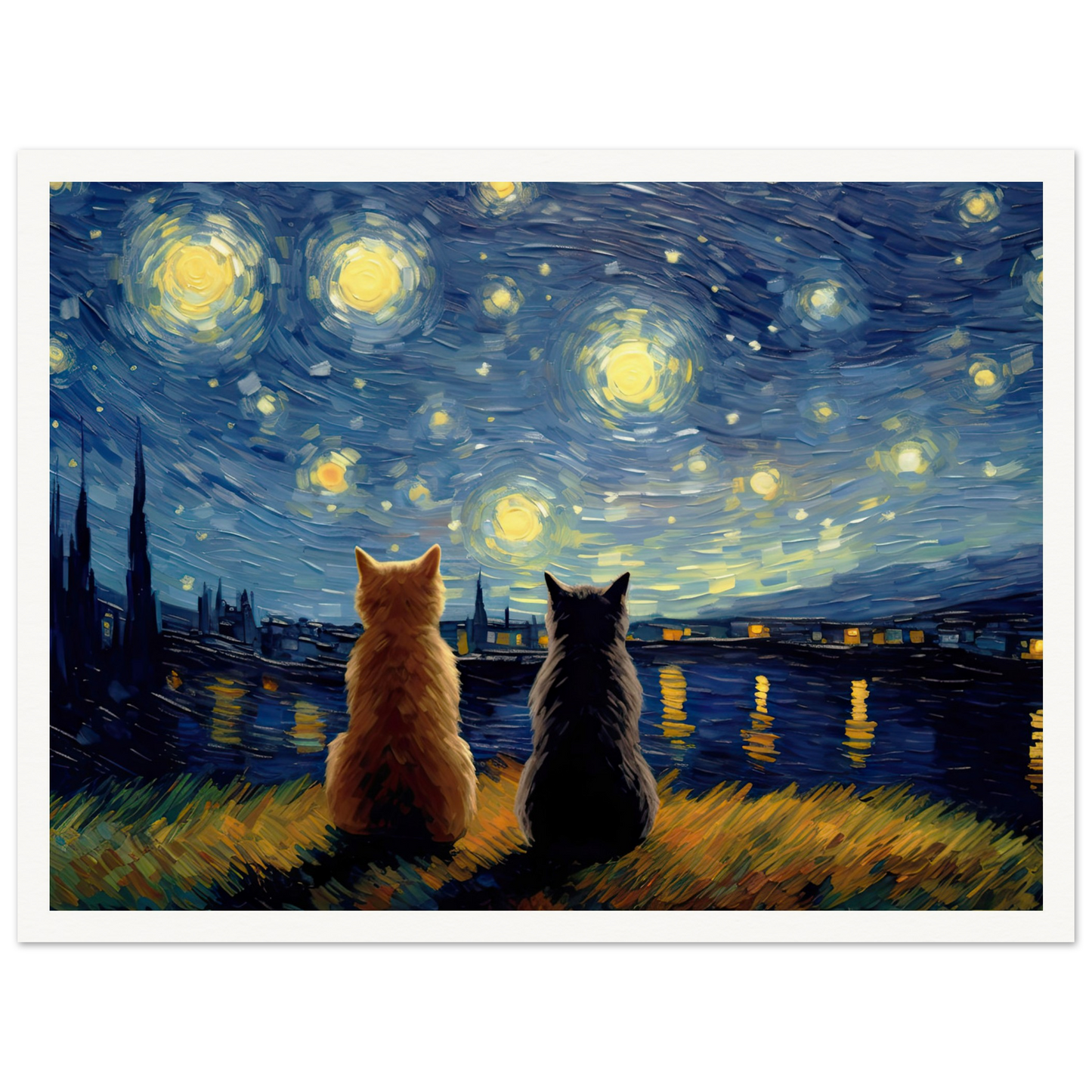 Purry Night - Matte Archival Poster