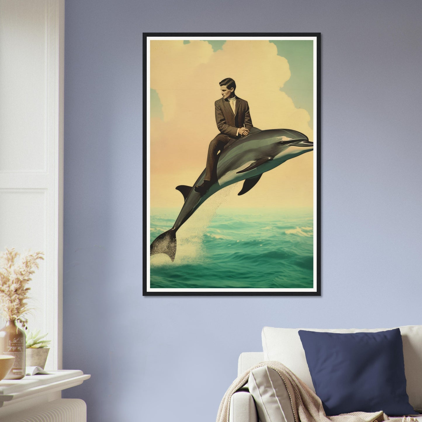 Dolphin Surrealism - Matte Archival Poster