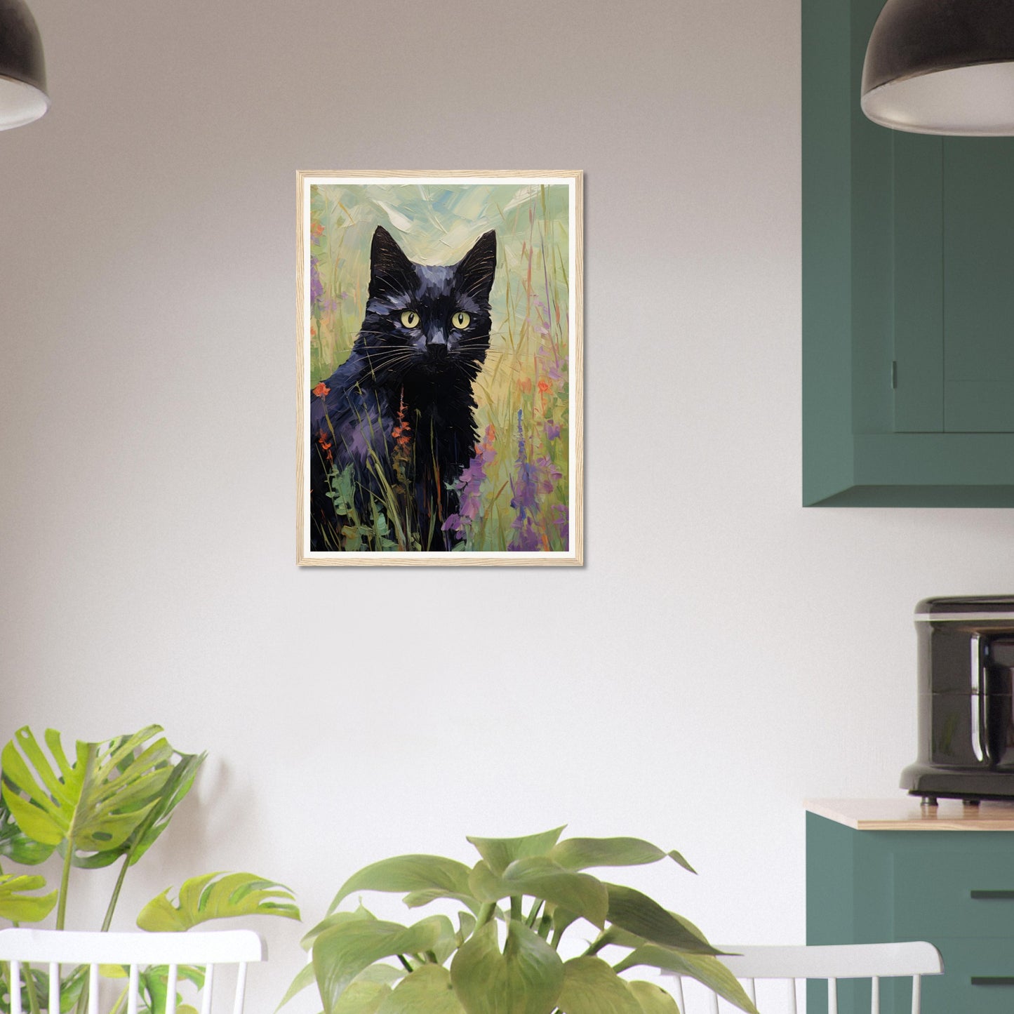 Black Cat In Field - Matte Archival Poster