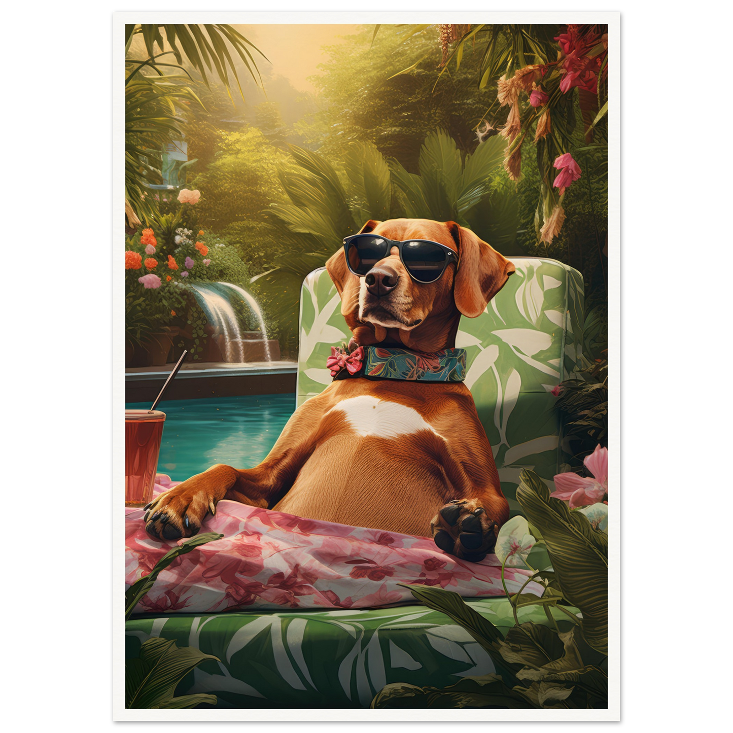 Poolside Paradise II - Matte Archival Poster