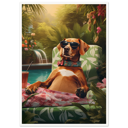 Poolside Paradise II - Matte Archival Poster
