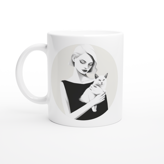 Monochrome Glamour - Ceramic Coffee Mug