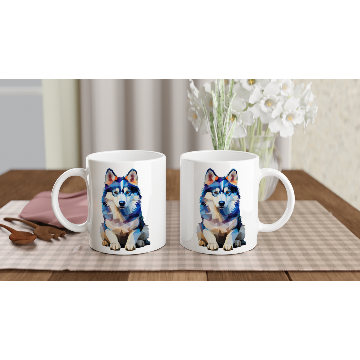 Crystal Husky - Ceramic Coffee Mug