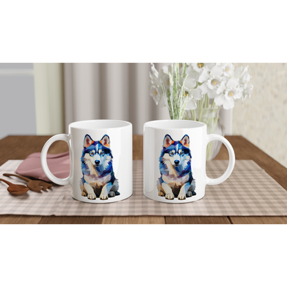Crystal Husky - Ceramic Coffee Mug
