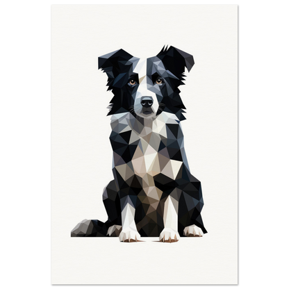 Crystal Border Collie - Matte Archival Poster