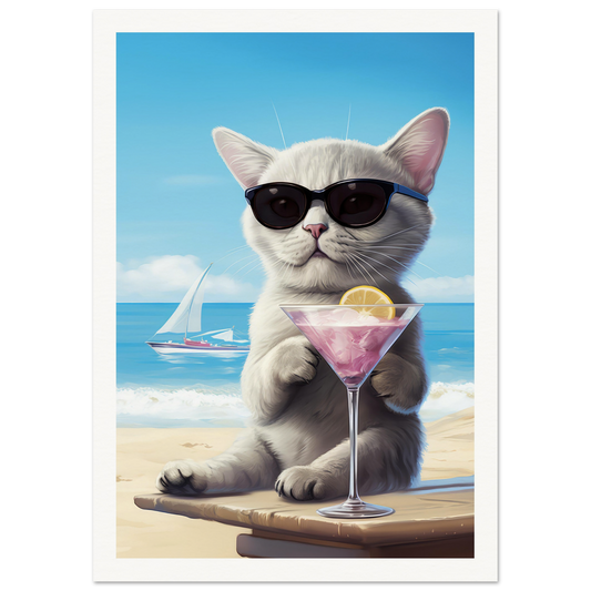 Martini Beach - Matte Archival Poster