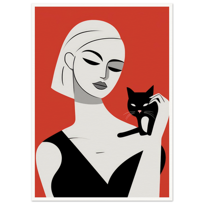 Shoulder Cat - Matte Archival Poster