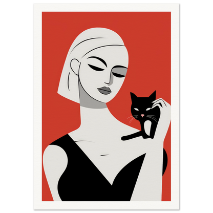 Shoulder Cat - Matte Archival Poster