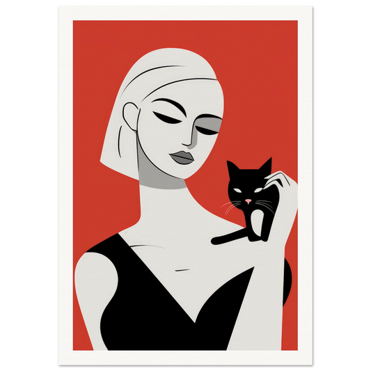 Shoulder Cat - Matte Archival Poster